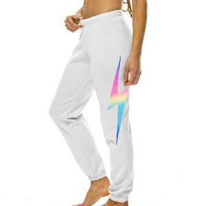 White Aviator Nation sweatpants